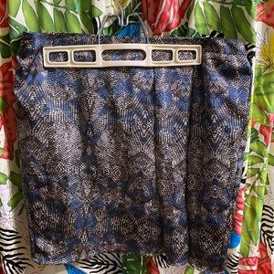 Forever21 Contemporary Patterned Silk Skirt